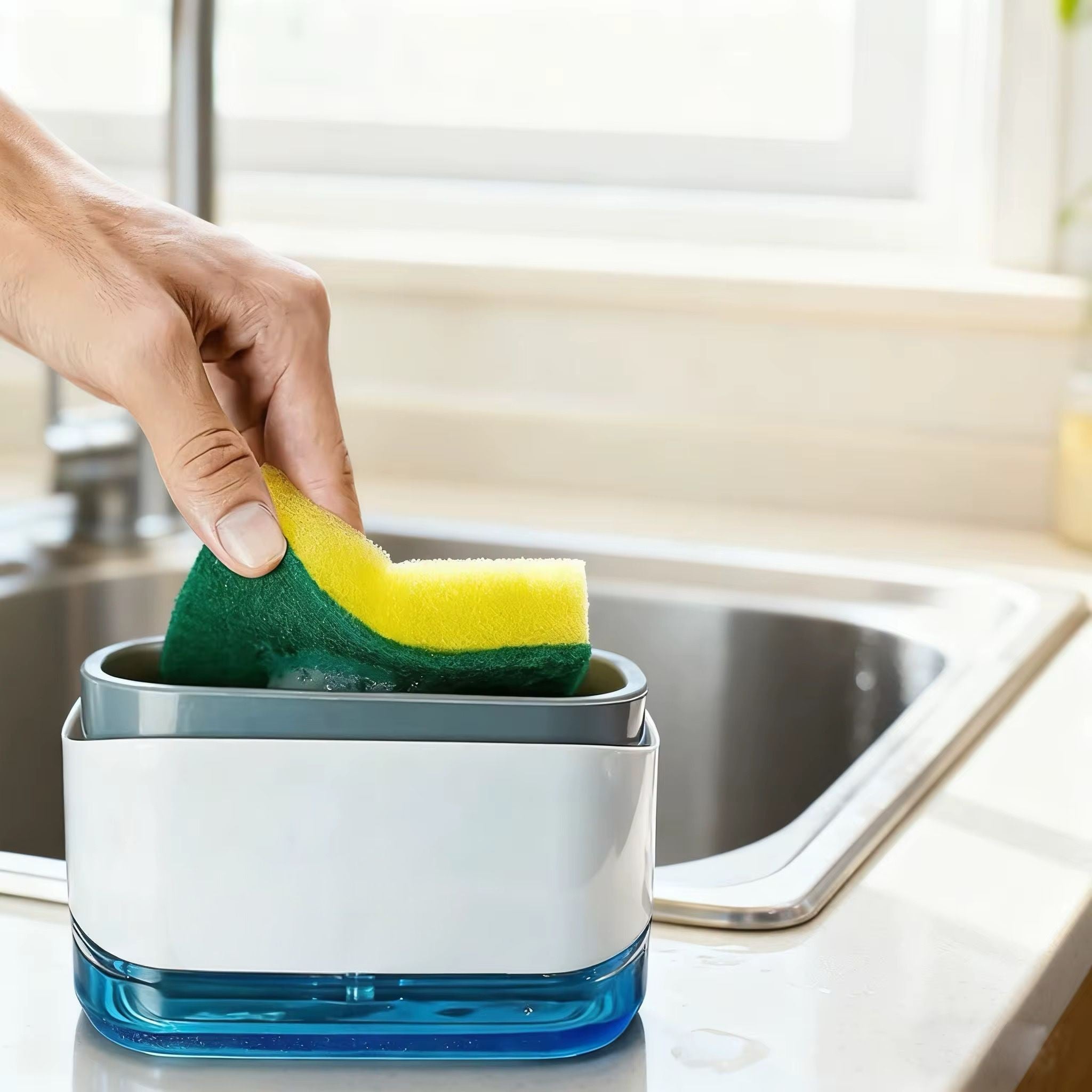 Dispenser Săpun cu Suport Burete