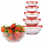 Set Boluri cu Capace – Recipiente pentru Depozitare Alimente, 5 Bucăți