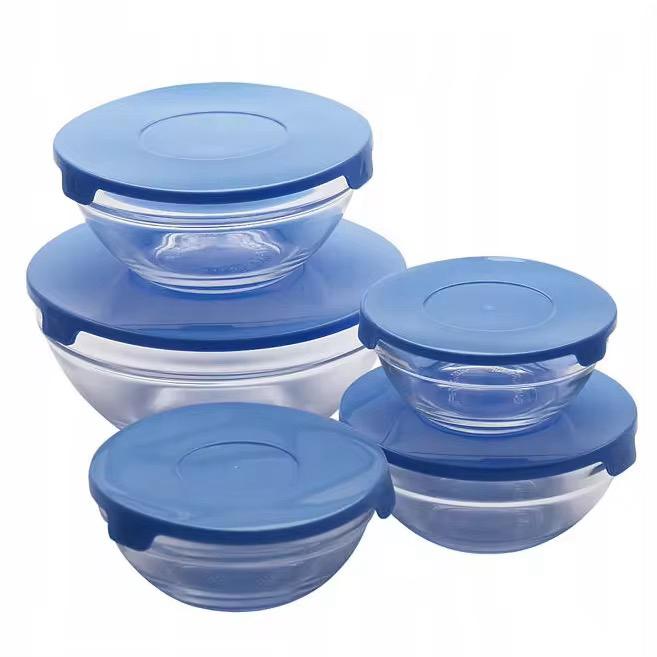 Set Boluri cu Capace – Recipiente pentru Depozitare Alimente, 5 Bucăți