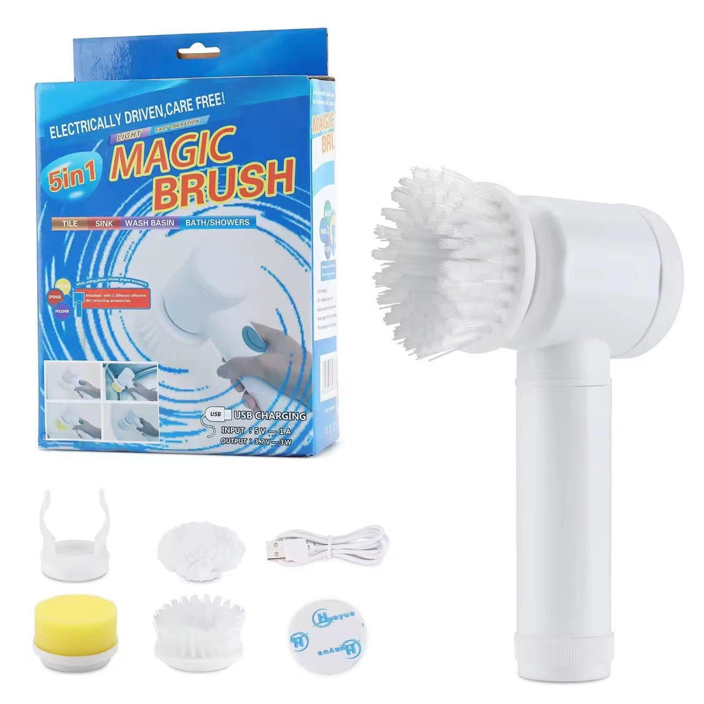 Perie Electrică de Curățare 5 în 1 – Magic Brush pentru Baie, Bucătărie și Suprafețe