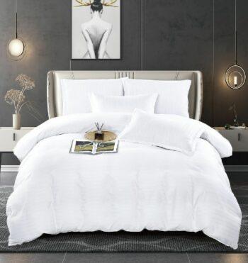 Lenjerie de pat finet creponat 6 piese Casa Pucioasa – set complet pat dublu