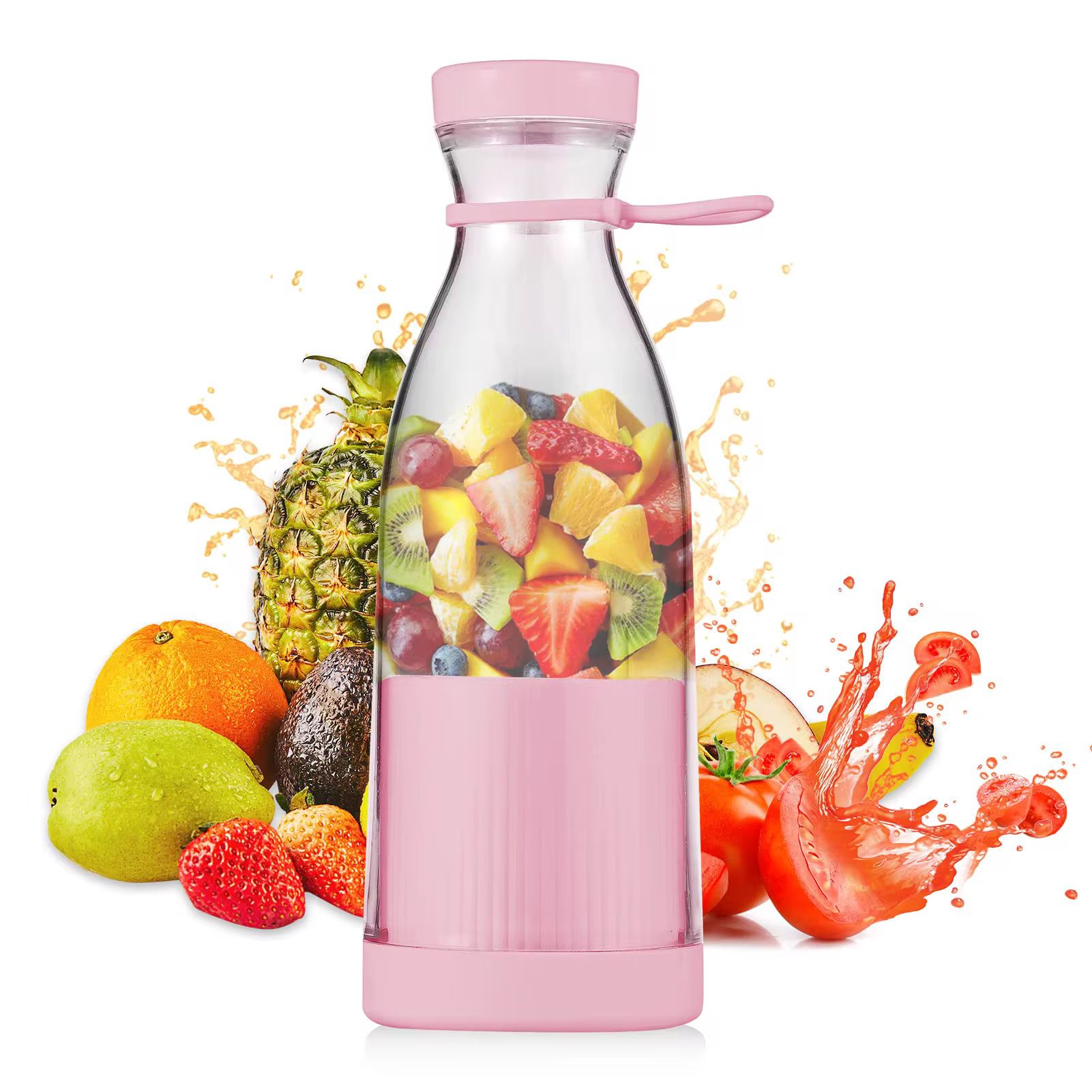 Mini blender portabil cu pahar 420 ml -2 BUC