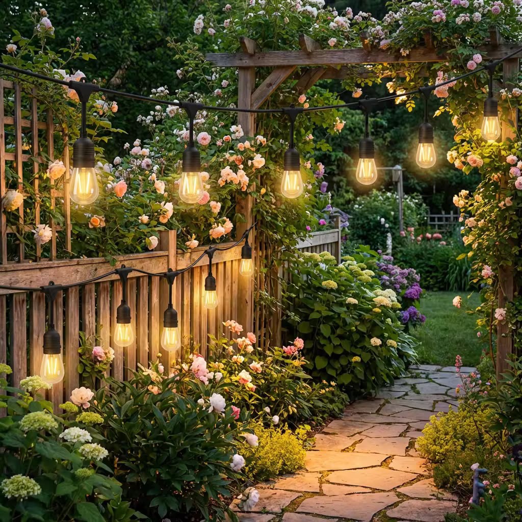 Ghirlandă Luminoasă 20 m – 40 Becuri LED cu Lumină Caldă